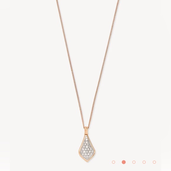 Kendra Scott Jewelry - 14K Kendra Scott Rose Gold pave diamond necklace
